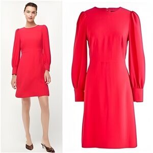 J.Crew NWOT Long‑Sleeve Button‑Cuff Fit & Flare Dress – Size 8